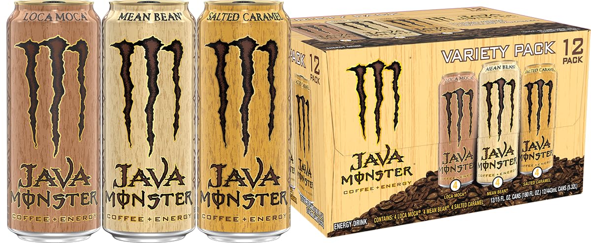 12-Pack 15-Oz Monster Energy Java Monster (Variety Pack) $17.88 w/ S&S + Free Shipping w/ Prime or on $35+