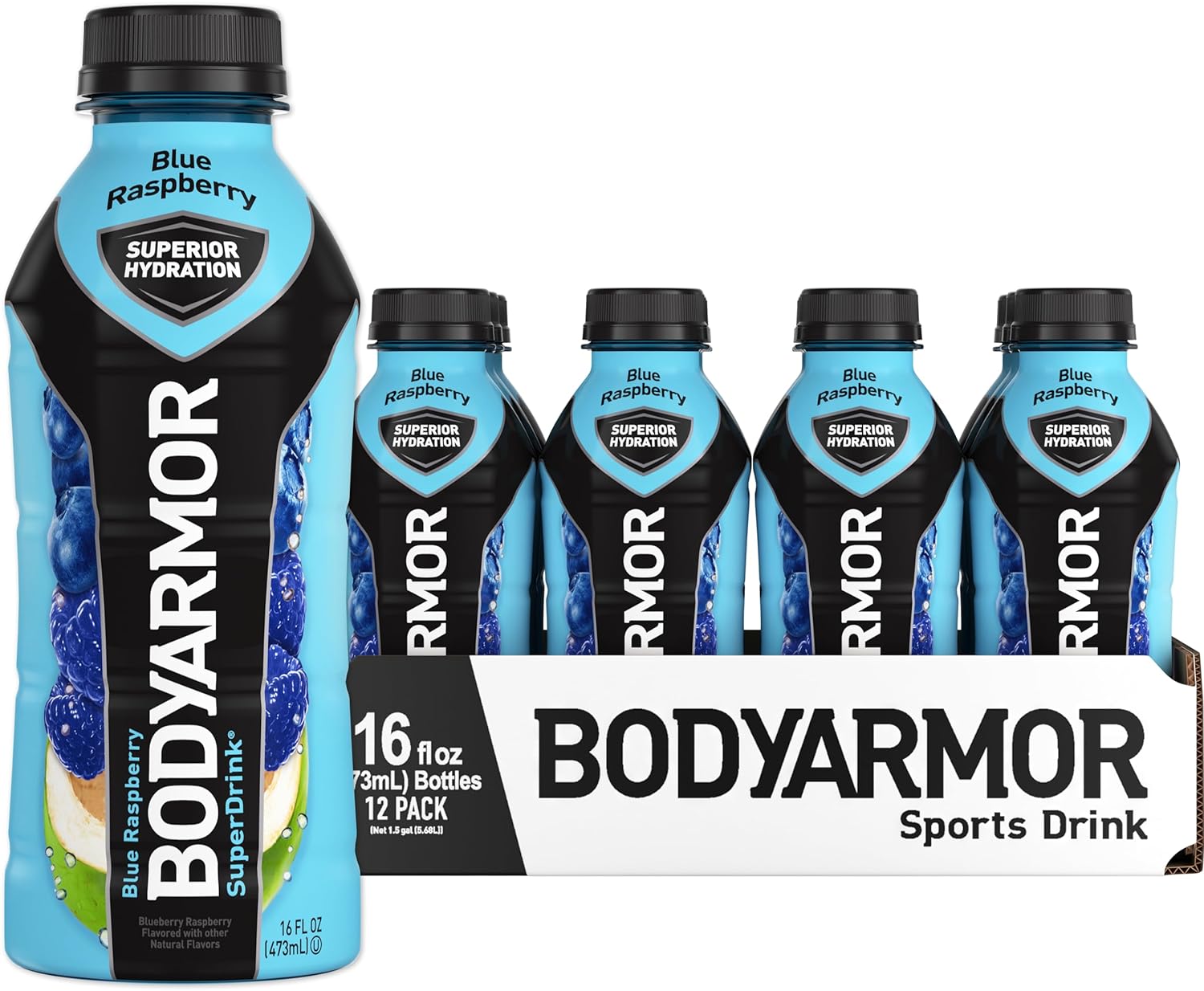 12-Pack 16-Oz BODYARMOR Sports Drink (Blue Raspberry) $10.59 w/ S&S + Free Shipping w/ Prime or on $35+