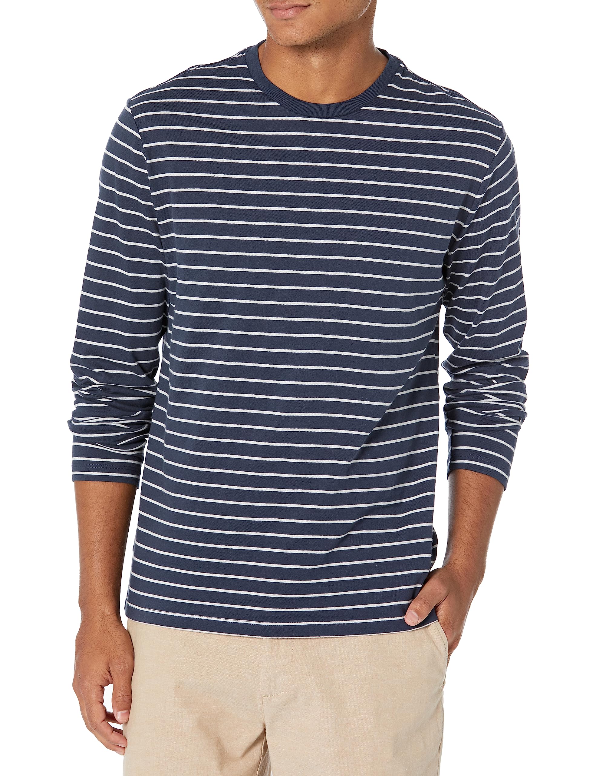 Amazon Essentials Men's Slim-Fit Long-Sleeve T-Shirt $4.40 + Free Shipping w/ Prime or on $35+