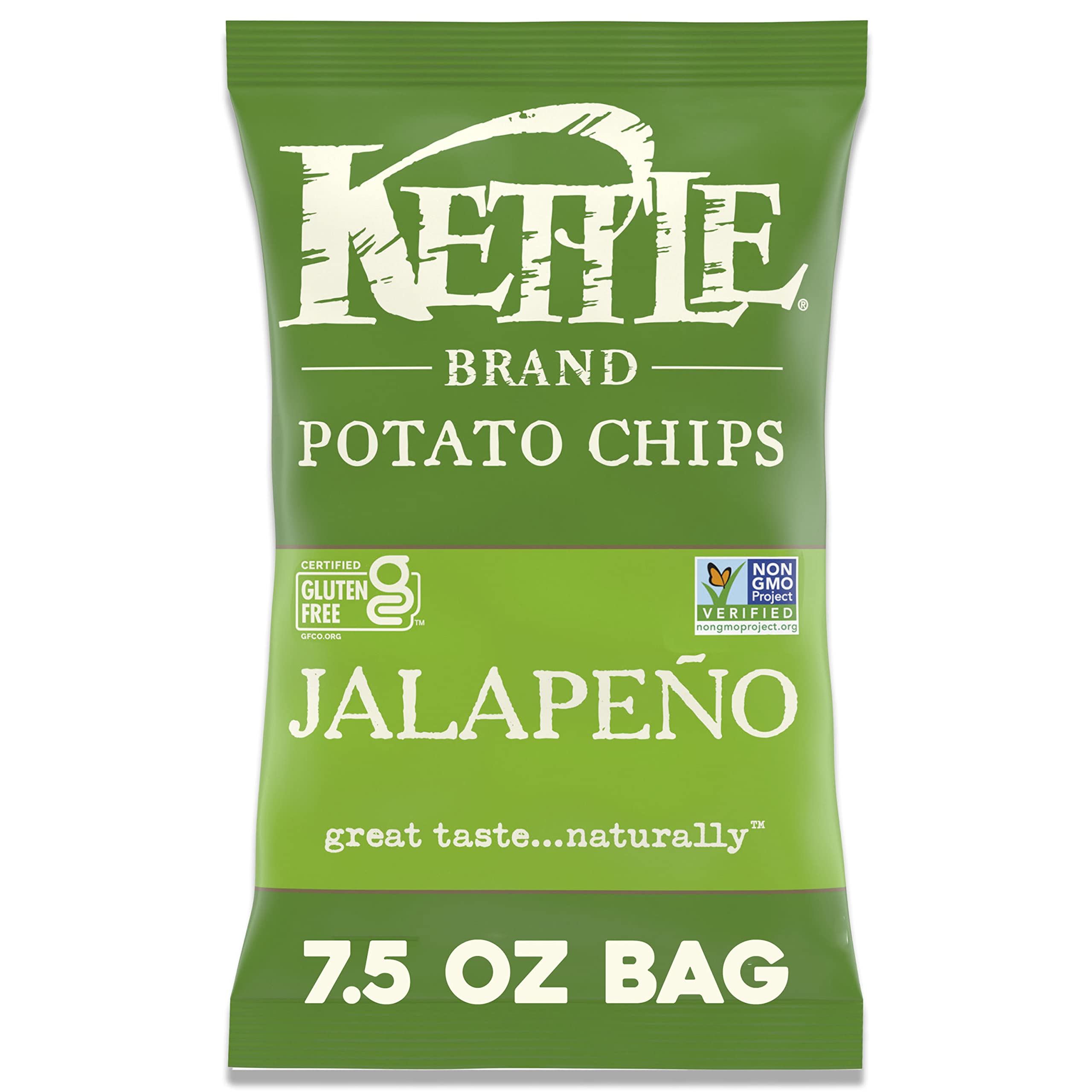 7.5-Oz Kettle Brand Potato Chips (Jalapeno or Sea Salt and Vinegar) $2.82 w/ S&S + Free Shipping w/ Prime or $35+