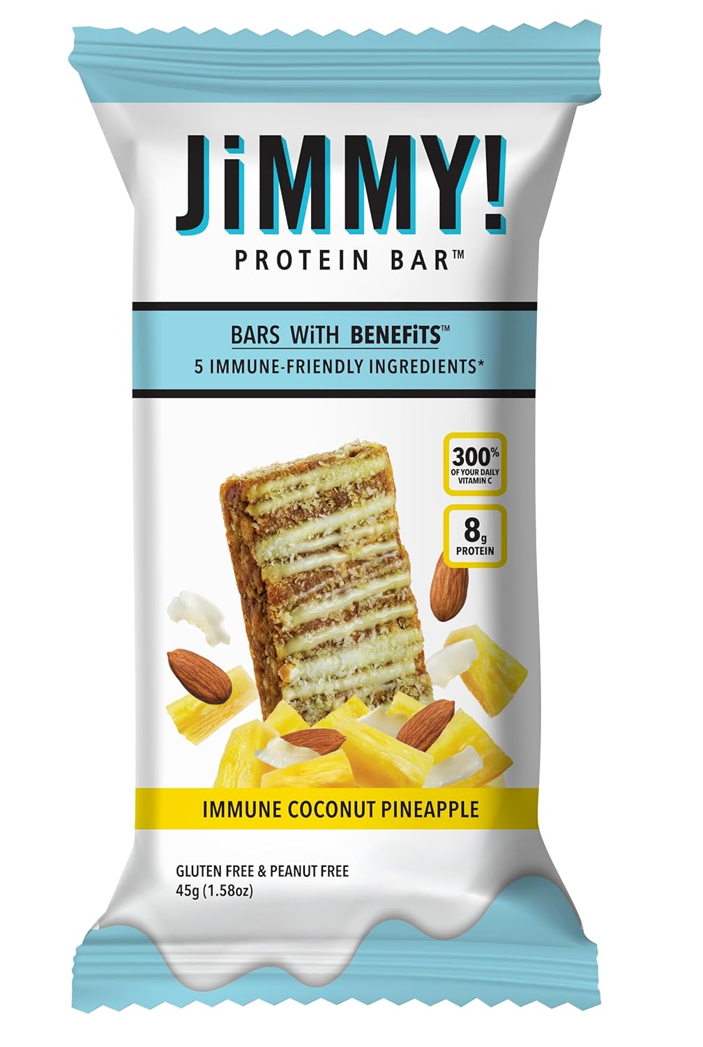 15-Ct JiMMY! Immune Support Protein Bars (Coconut Pineapple or Caramel Apple) $12 w/ Subscribe & Save