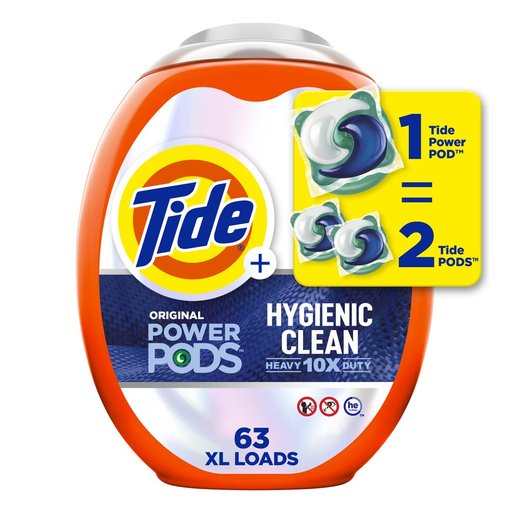 63-Count Tide Hygienic Clean Heavy 10x Duty Power PODS Laundry Detergent Pacs (Floral) $25.88 + $22.50 Amazon Credit w/ S&S + Free Shipping w/ Prime or on $35+