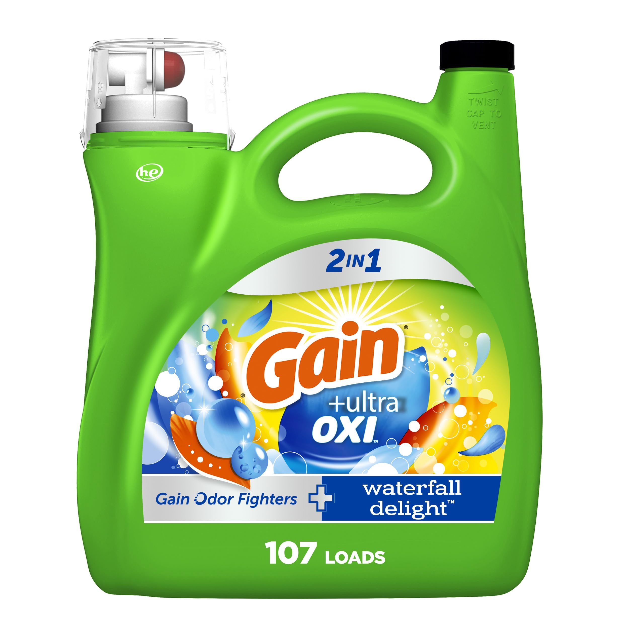 154-Oz Gain Ultra Oxi Liquid Laundry Detergent (Waterfall Delight) $15.14 + $8.50 Amazon Credit w/ S&S + Free Shipping w/ Prime or on $35+