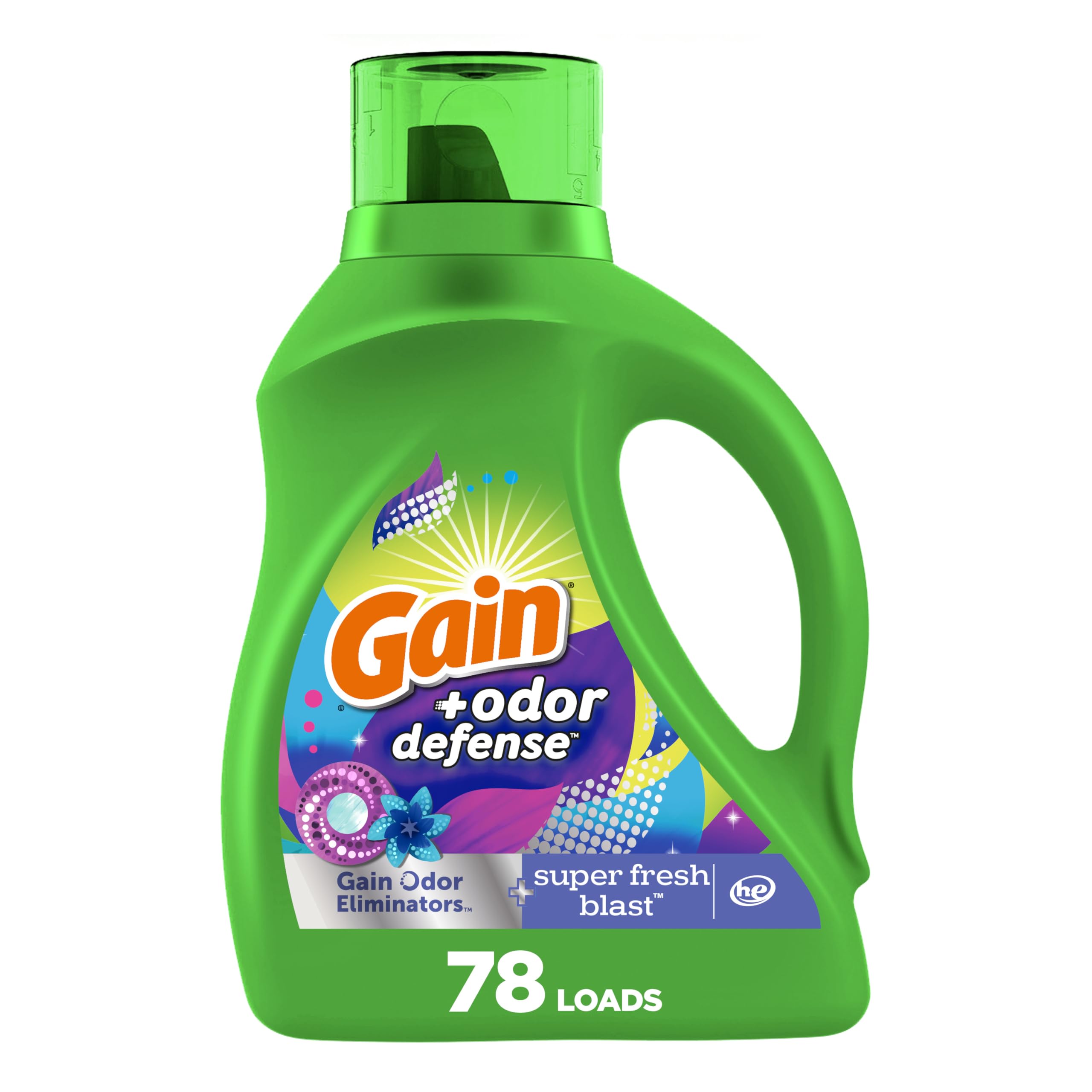 113-Oz Gain + Odor Defense Liquid Laundry Detergent (Super Fresh Blast Scent) $12.12 + $6 Amazon Credit + Free Shipping w/ Prime or on $35+