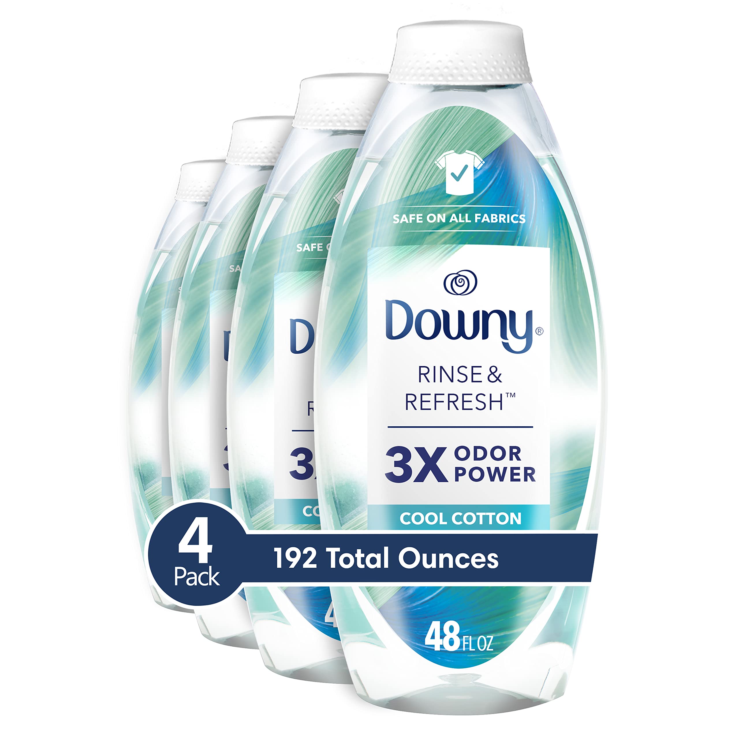 4-Pack 48-Oz Downy RINSE & REFRESH Laundry Odor Remover and Fabric Softener (Cool Cotton) $49.29 + $35 Amazon Credit w/ S&S + Free Shipping