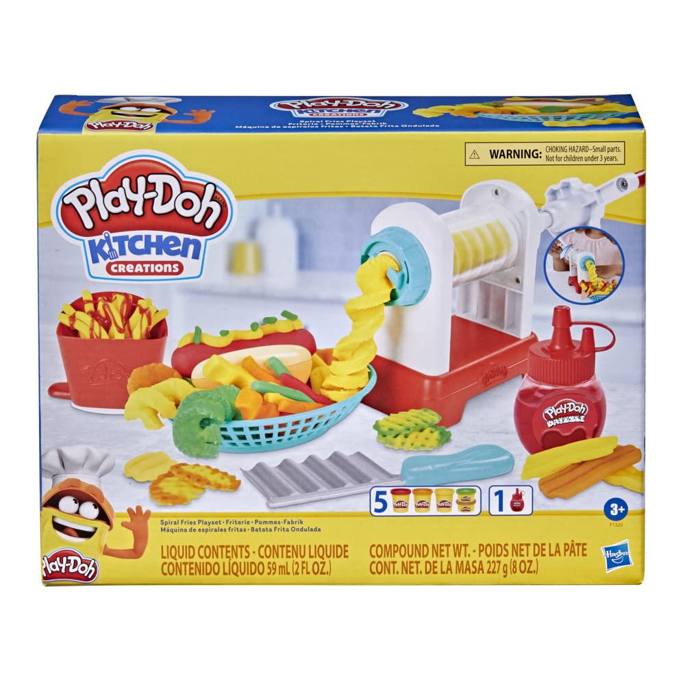Play-Doh Kitchen Creations Spiral Fries Playset (w/ 5 Cans + Accessories) $7.40 + Free Shipping w/ Prime or $35+
