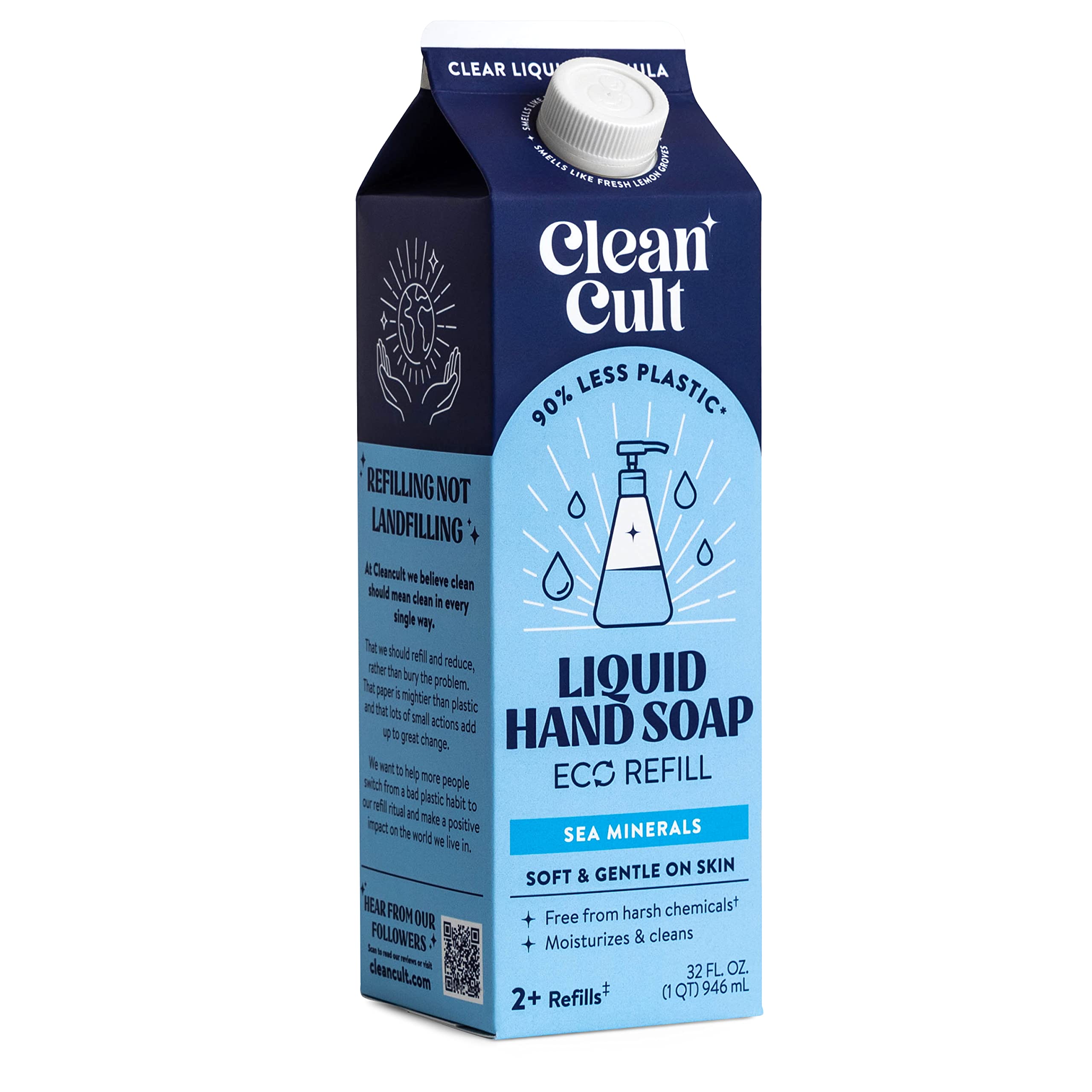 32-Oz Cleancult - Liquid Soap Refills (Hand or Dish) from $5.60 w/ S&S and more + Free Shipping w/ Prime or on $35+