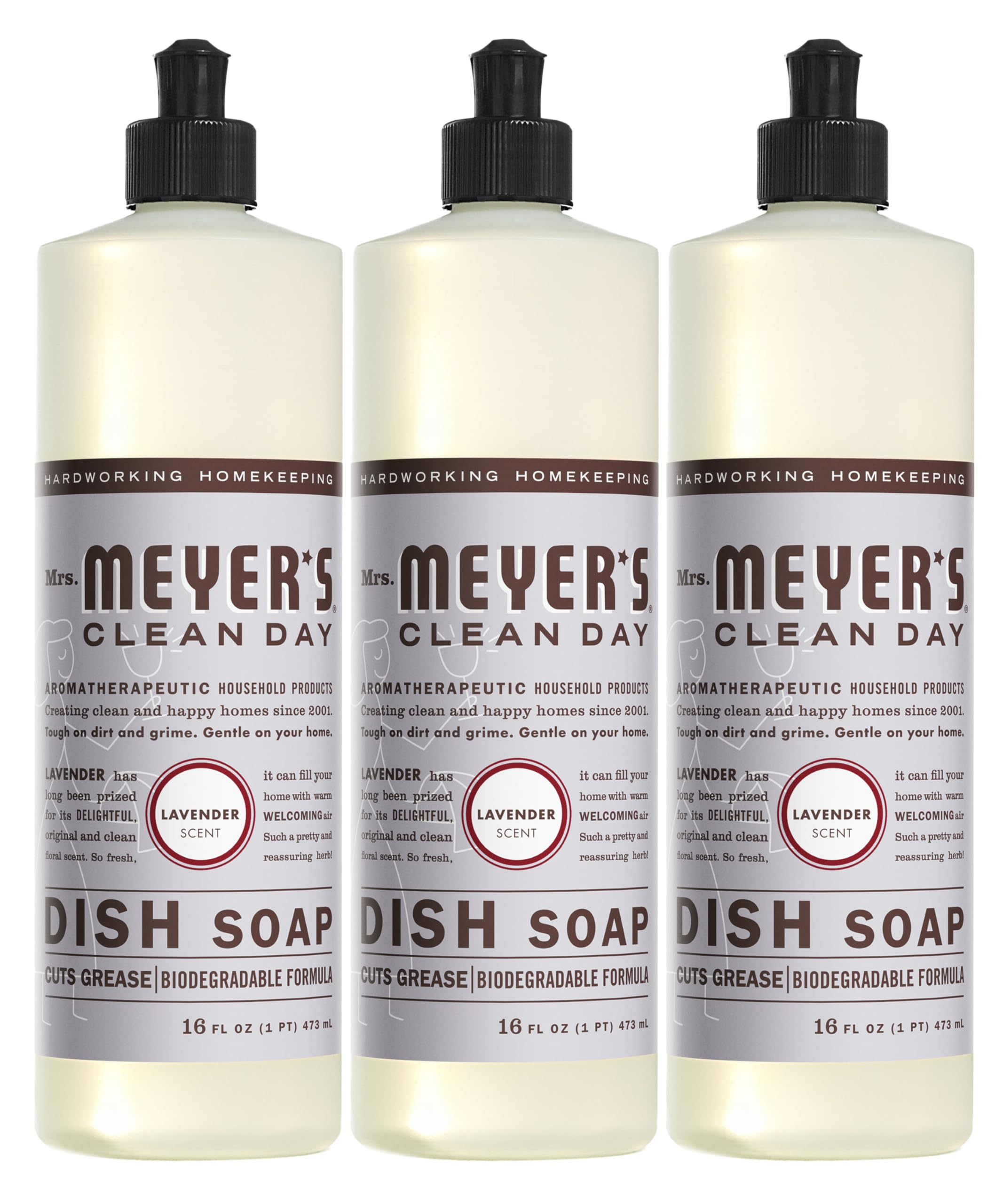 3-Pack 16-Oz Mrs. Meyer's Liquid Dish Soap (Lavender) $9.57 w/ S&S + Free Shipping w/ Prime or on $35+