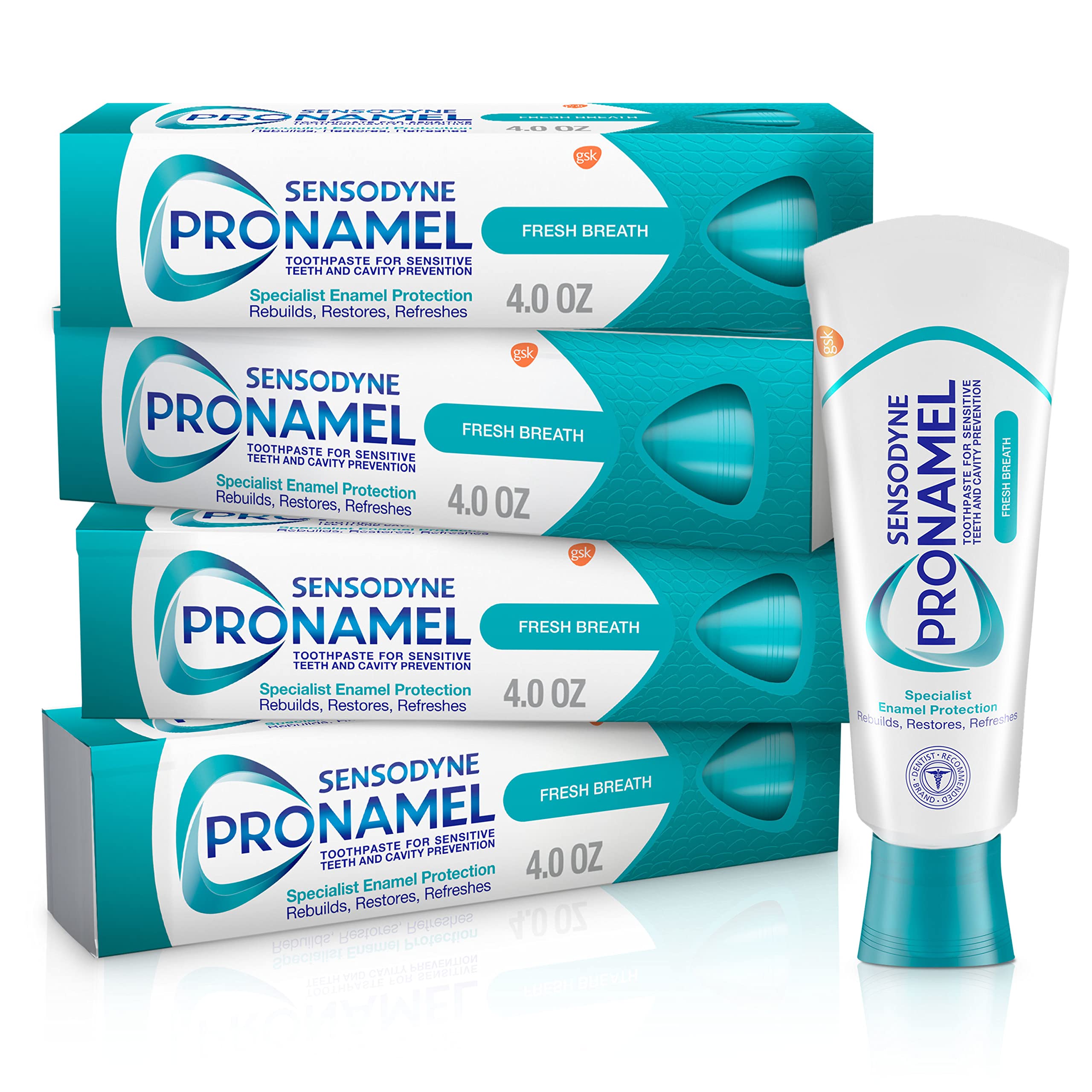 4-Pack 4-Oz Sensodyne Pronamel Sensitive Toothpaste (Fresh Breath) $18.73 + $1.50 Amazon Credit w/ S&S + Free Shipping w/ Prime or on $35+
