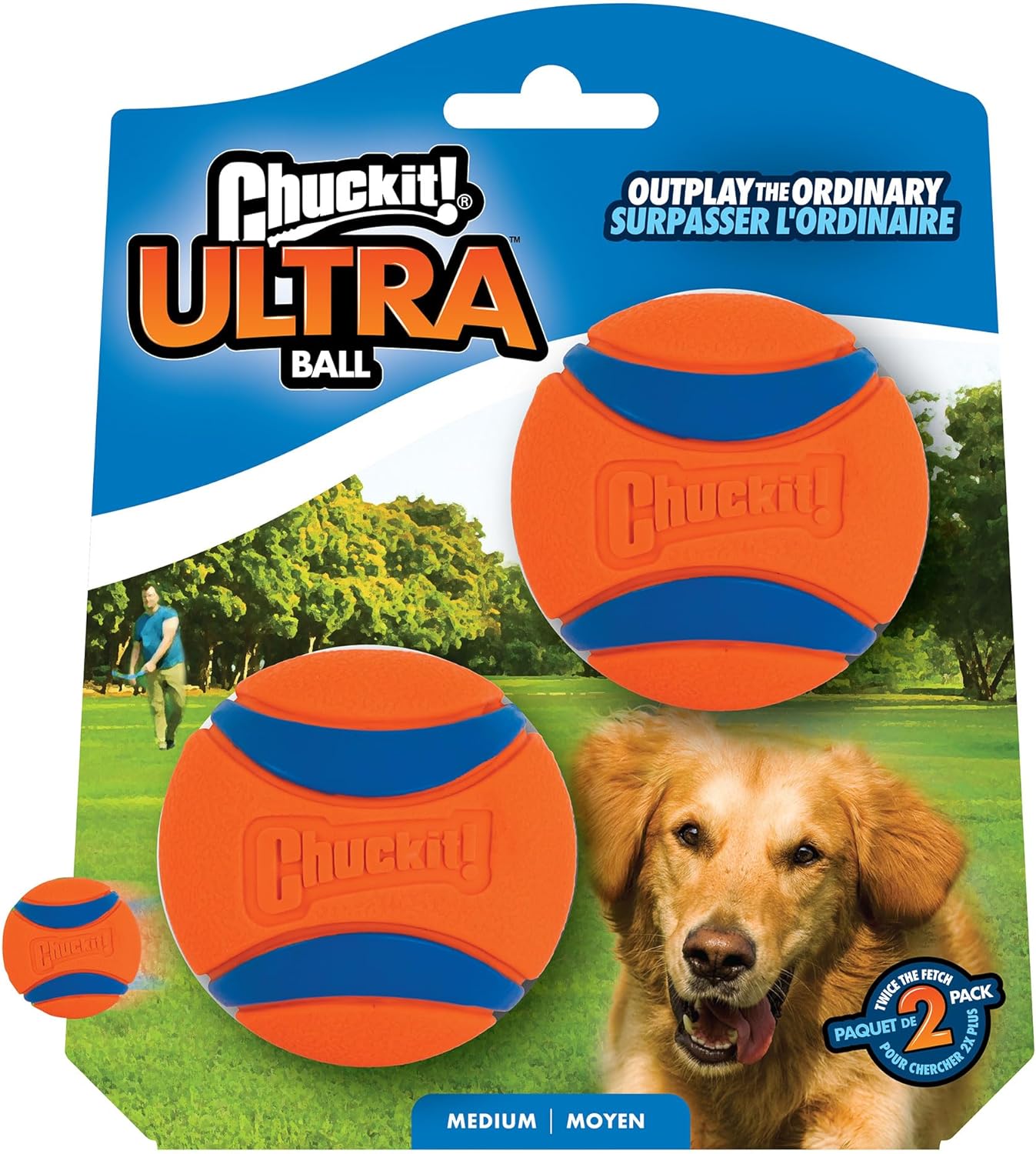 2-Pack Chuckit! Ultra Ball Medium Dog Toy (2.5" Diameter) $4.99 + Free Shipping