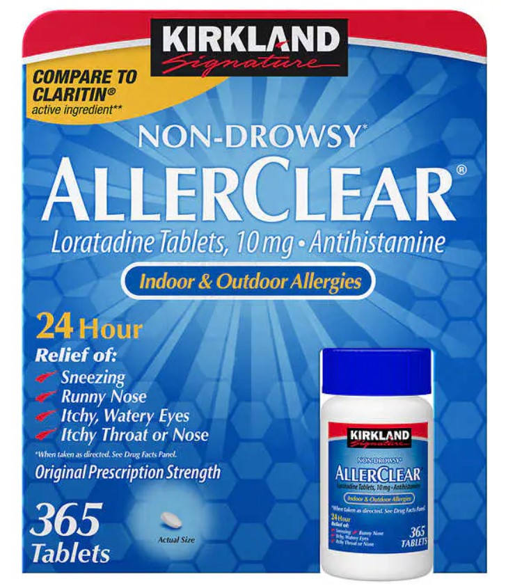 Costco Members: 365-Count Kirkland Non-Drowsy AllerClear Antihistamine Tablets $8.69, More + Free Shipping