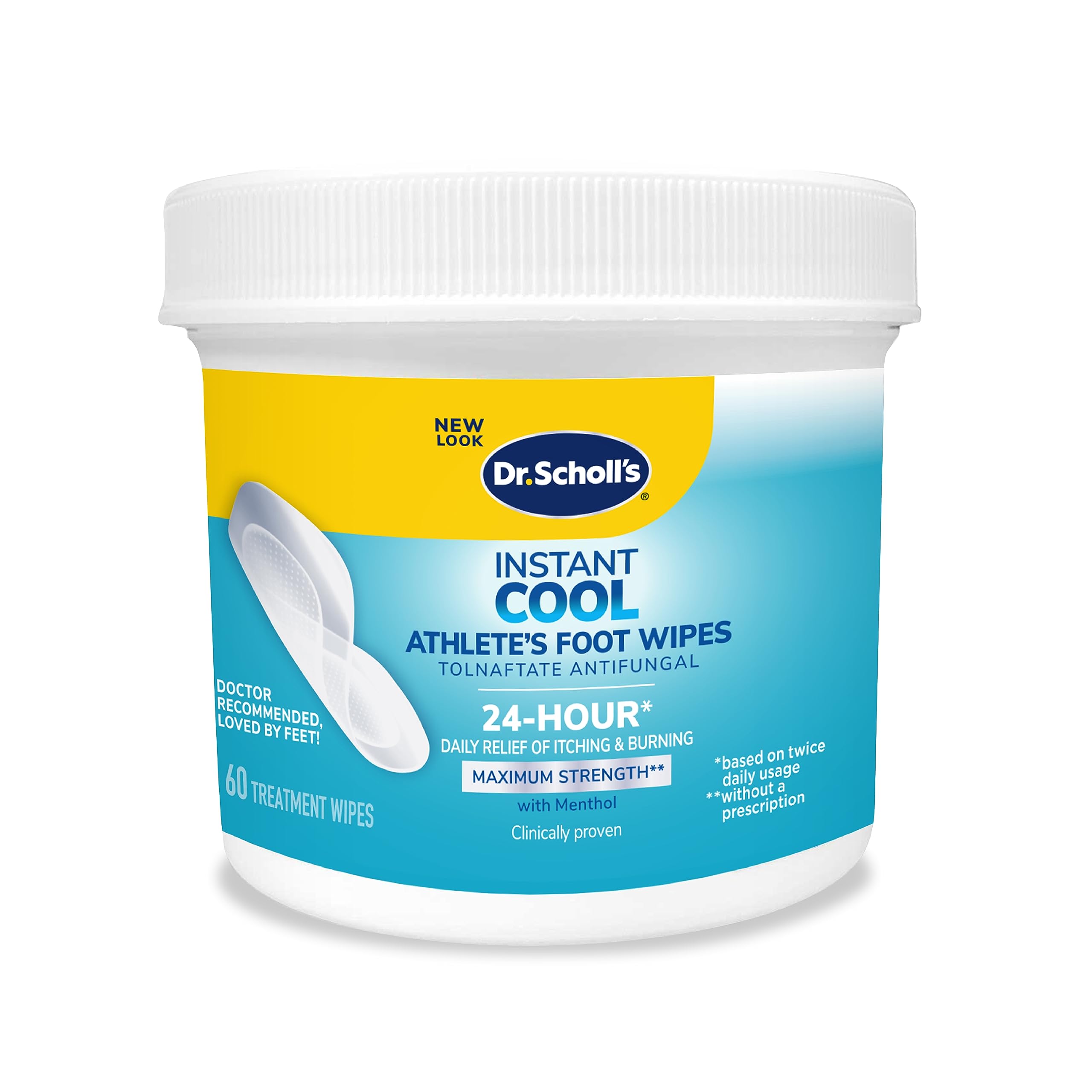 60-Count Dr. Scholl's Instant Cool Athlete's Foot Treatment Wipes $5.71 w/ S&S + Free Shipping w/ Prime or on $35+