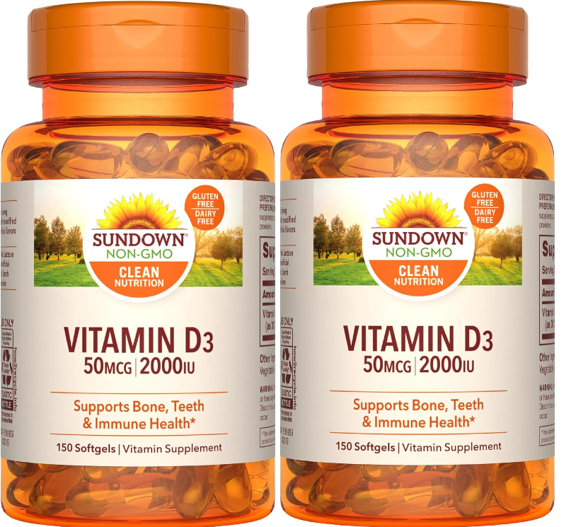 150-Count Sundown Vitamin D3 2000 IU Softgels (50mcg) 2 for $5.66 ($2.83 Each) w/ S&S + Free Shipping w/ Prime or on $35+