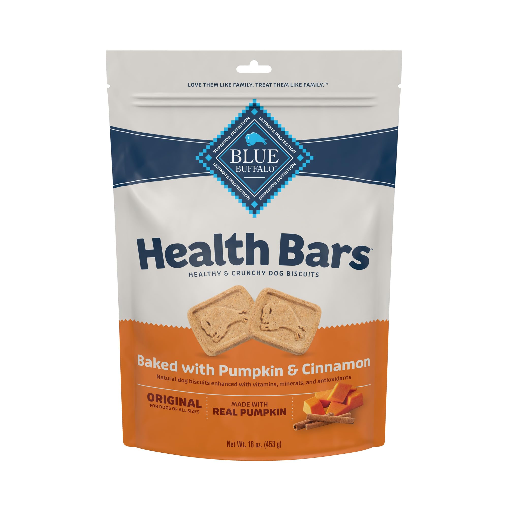 16-Oz Blue Buffalo Natural Crunchy Dog Treat Biscuits $3.30 w/ S&S + Free Shipping w/ Prime or on $35+