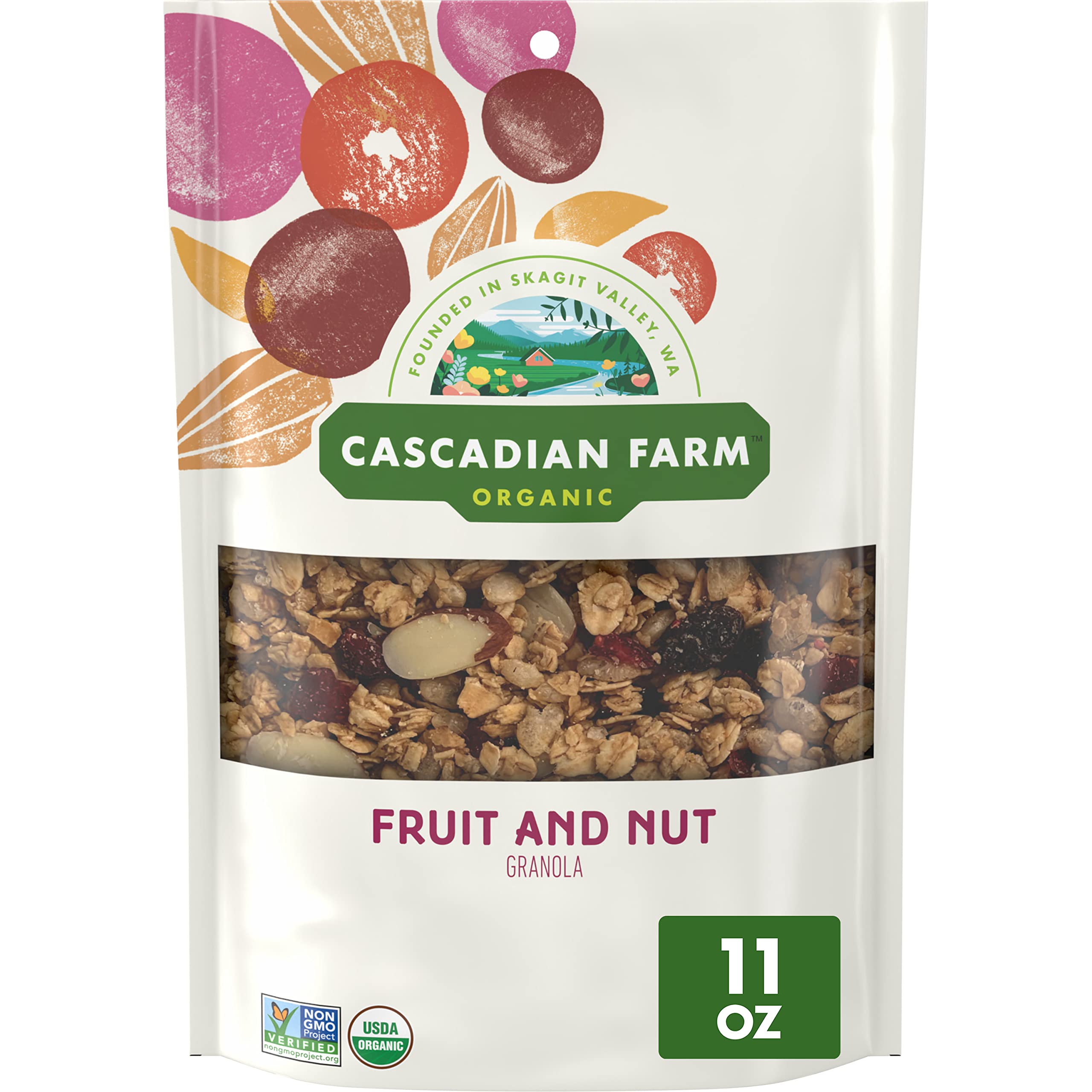 11-Oz Cascadian Farm Organic Granola Resealable Pouch (Fruit and Nut Cereal) $3.02 w/ S&S + Free Shipping w/ Prime or on $35+