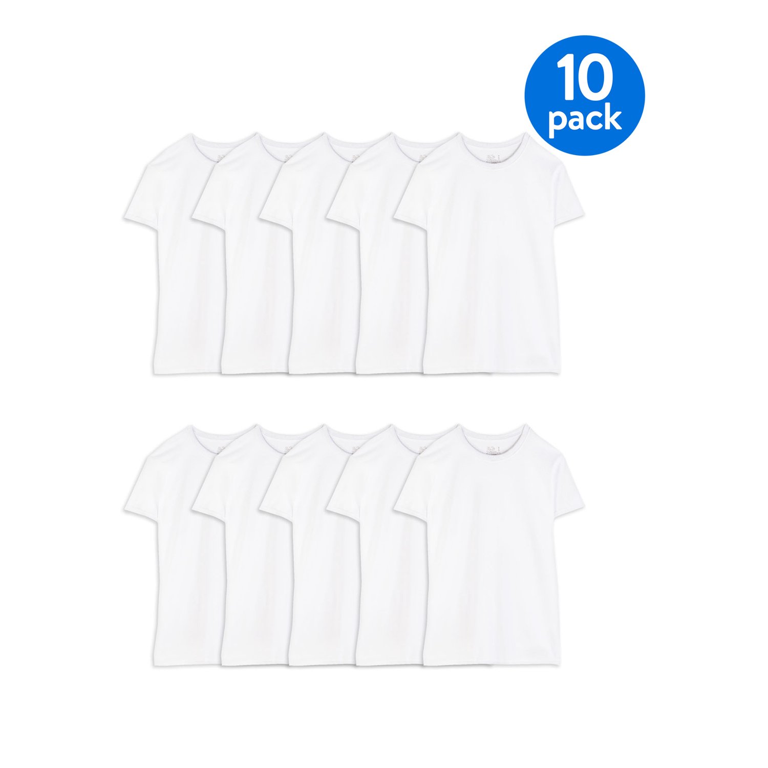 10-Pack Fruit of the Loom Men's White Crew Undershirts (White) $18.98 ...
