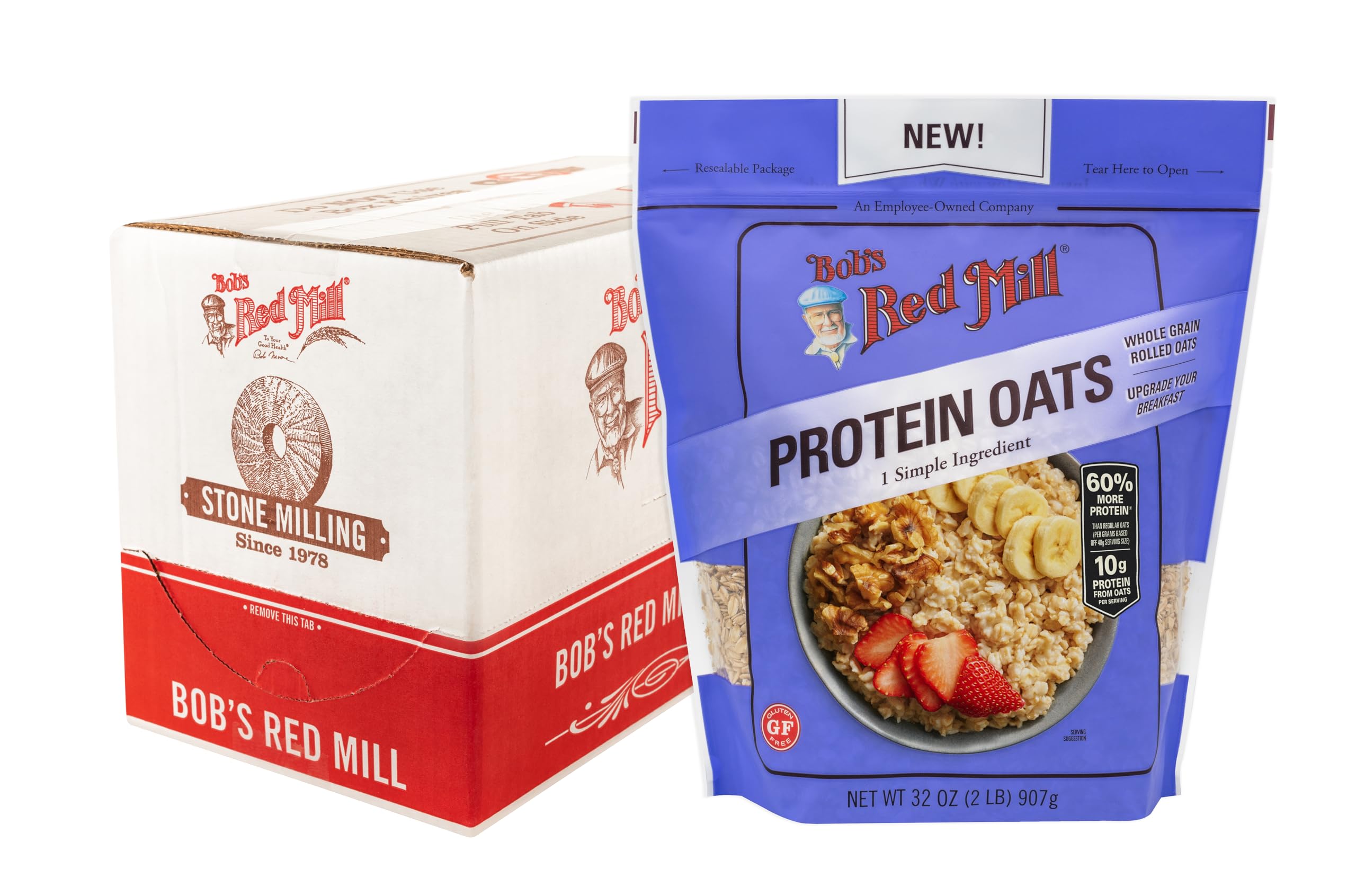 4-Pack 32-Oz Bob's Red Mill Gluten Free High Protein Rolled Oats $25.40 w/ S&S + Free Shipping