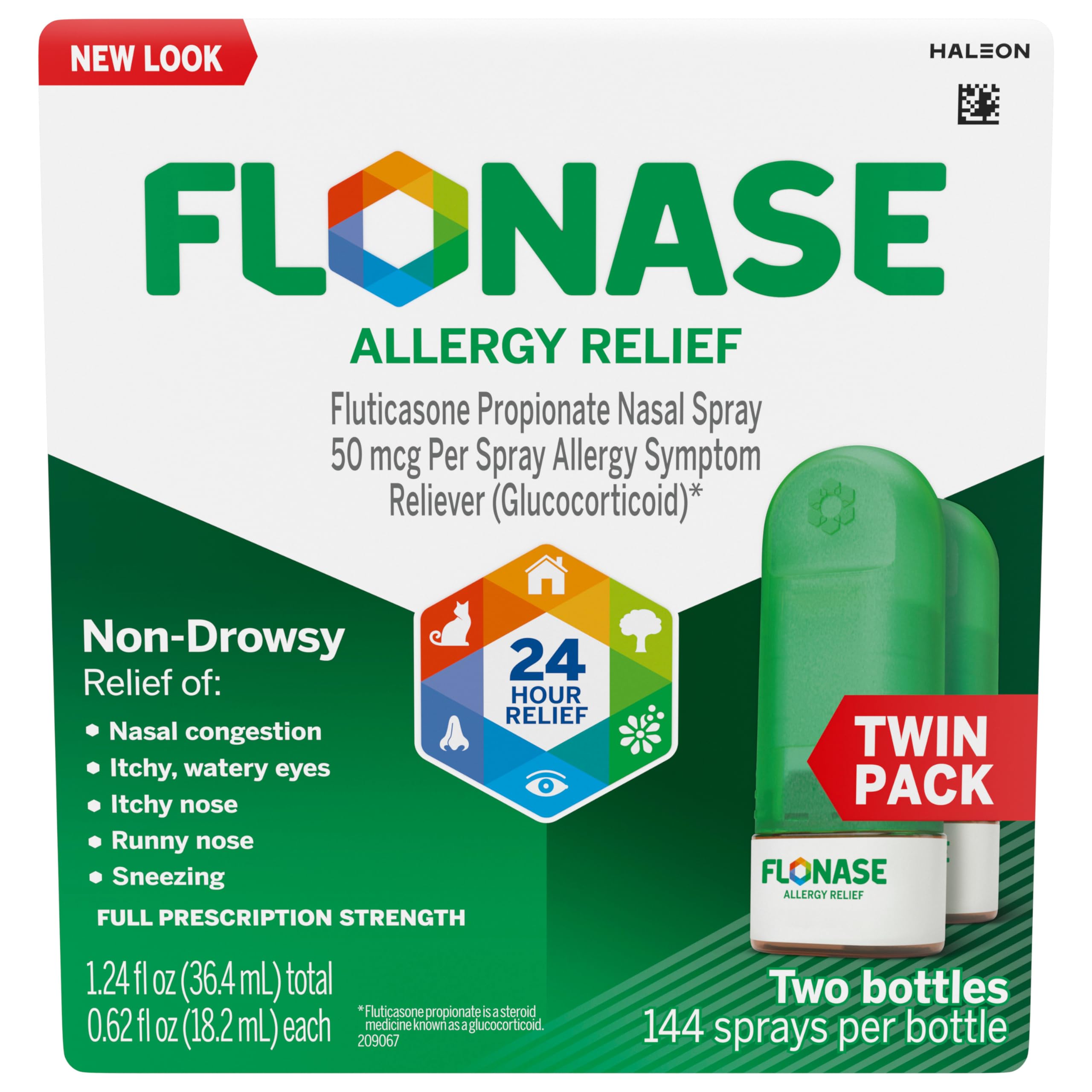 2-Pack 144-Sprays Flonase Allergy Relief Metered Nasal Spray $30.60 +$10 Amazon Credit w/ S&S + Free Shipping w/ Prime or on $35+