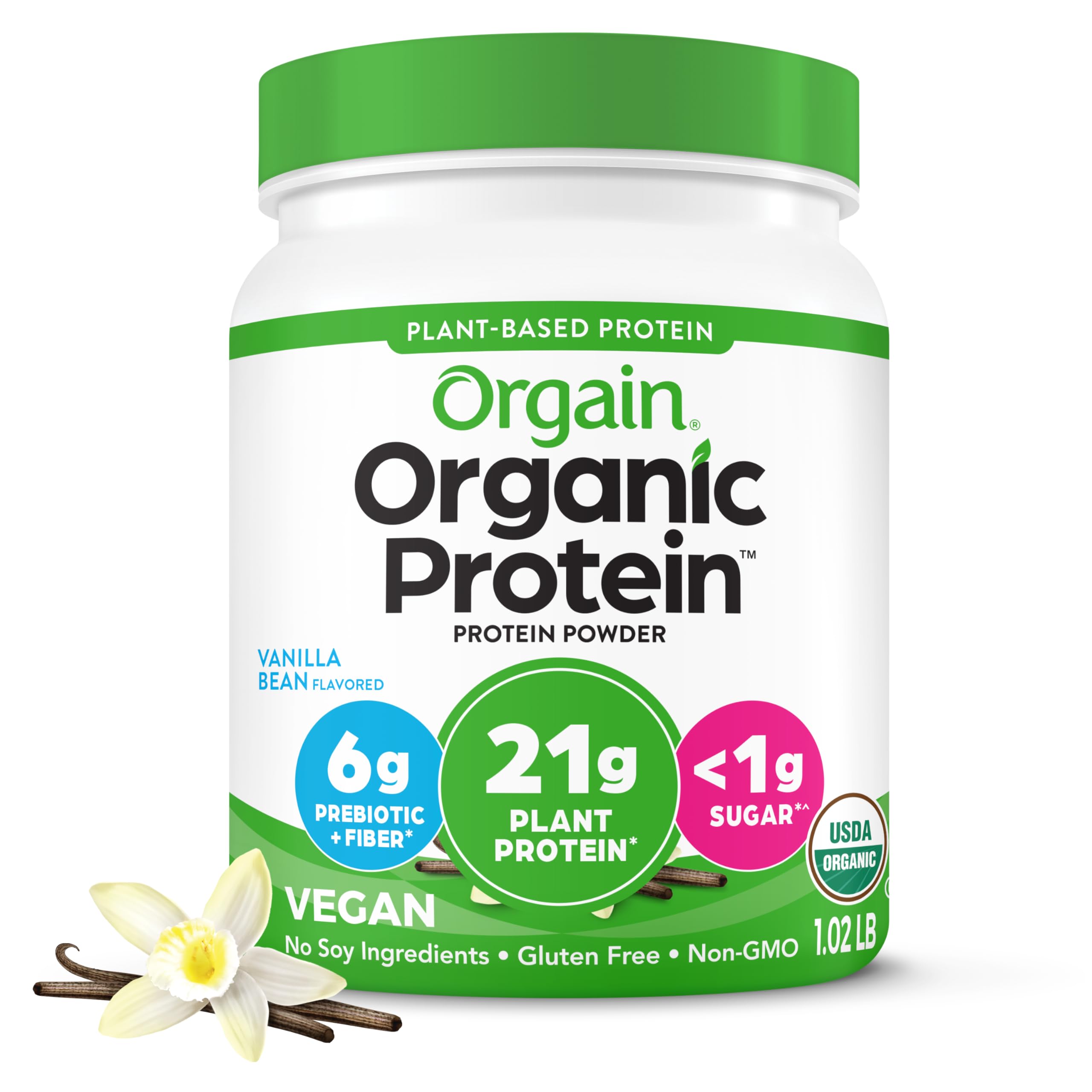 1.02-Lb Orgain Organic Vegan Protein Powder (Vanilla Bean) $11.27 w/ S&S + Free Shipping w/ Prime or on $35+