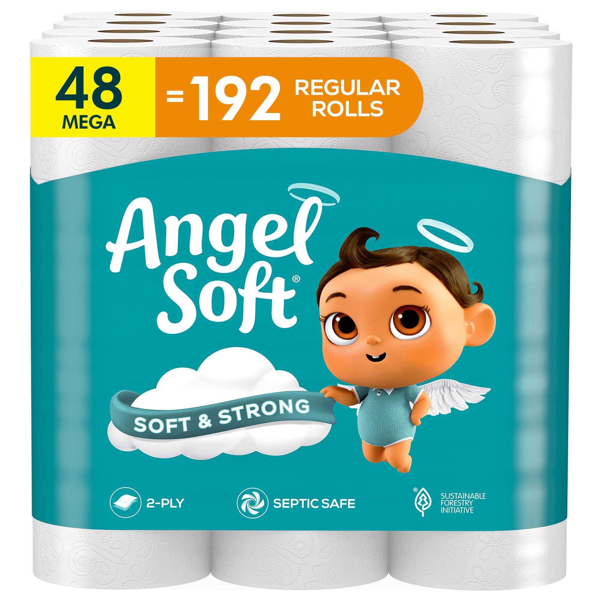 80-Count Angel Soft 2-Ply Mega Rolls Toilet Paper $54.66 + $15 Amazon Credit w/ S&S + Free shipping