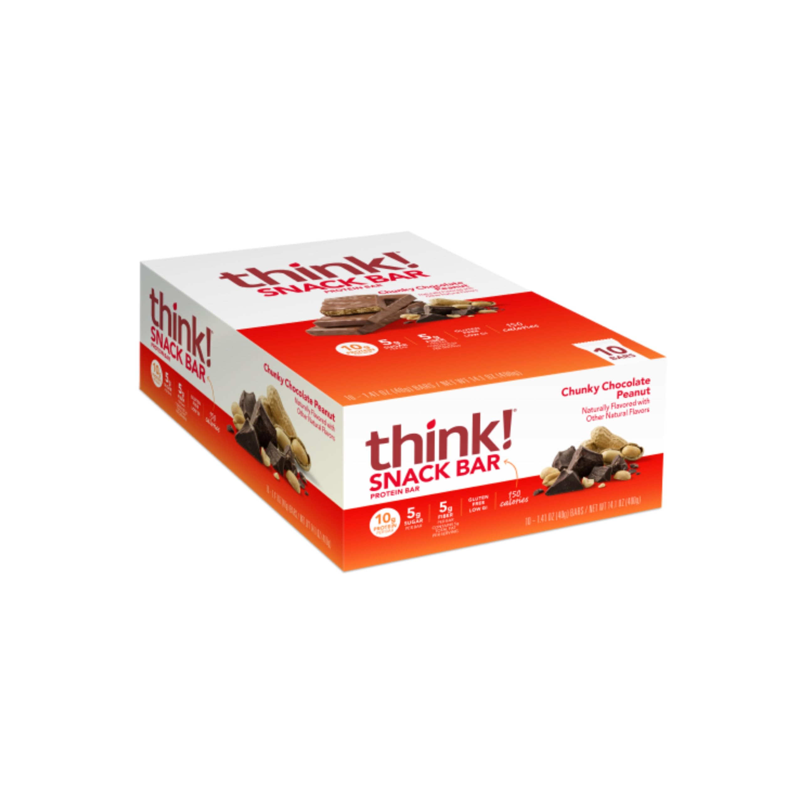 10-Count 1.41-Oz think! Protein Bars (Chunky Chocolate Peanut) $7.05 w/ S&S + Shipping is free w/ Prime or on 35+