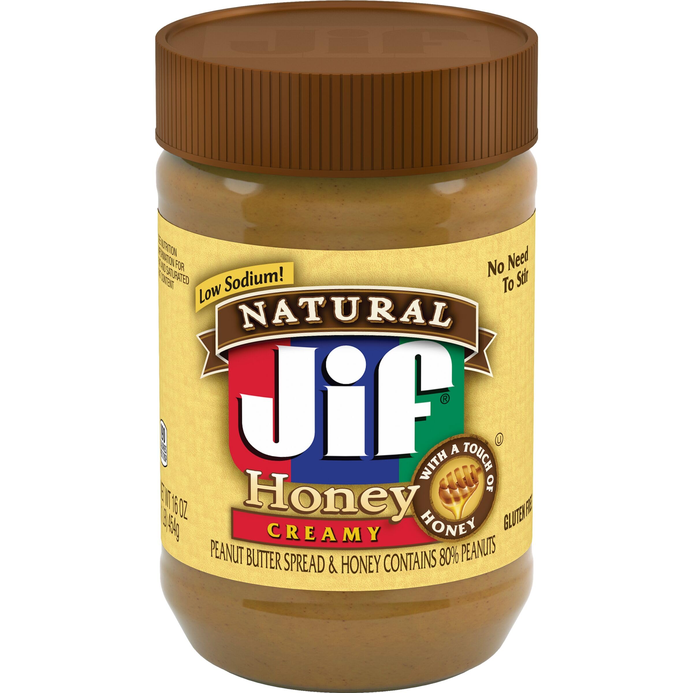 16-Oz Jif Natural Honey Creamy Peanut Butter Spread Jar 5 for $8.45 ($1.69 each) w/ S&S + Free Shipping w/ Prime or on $35+