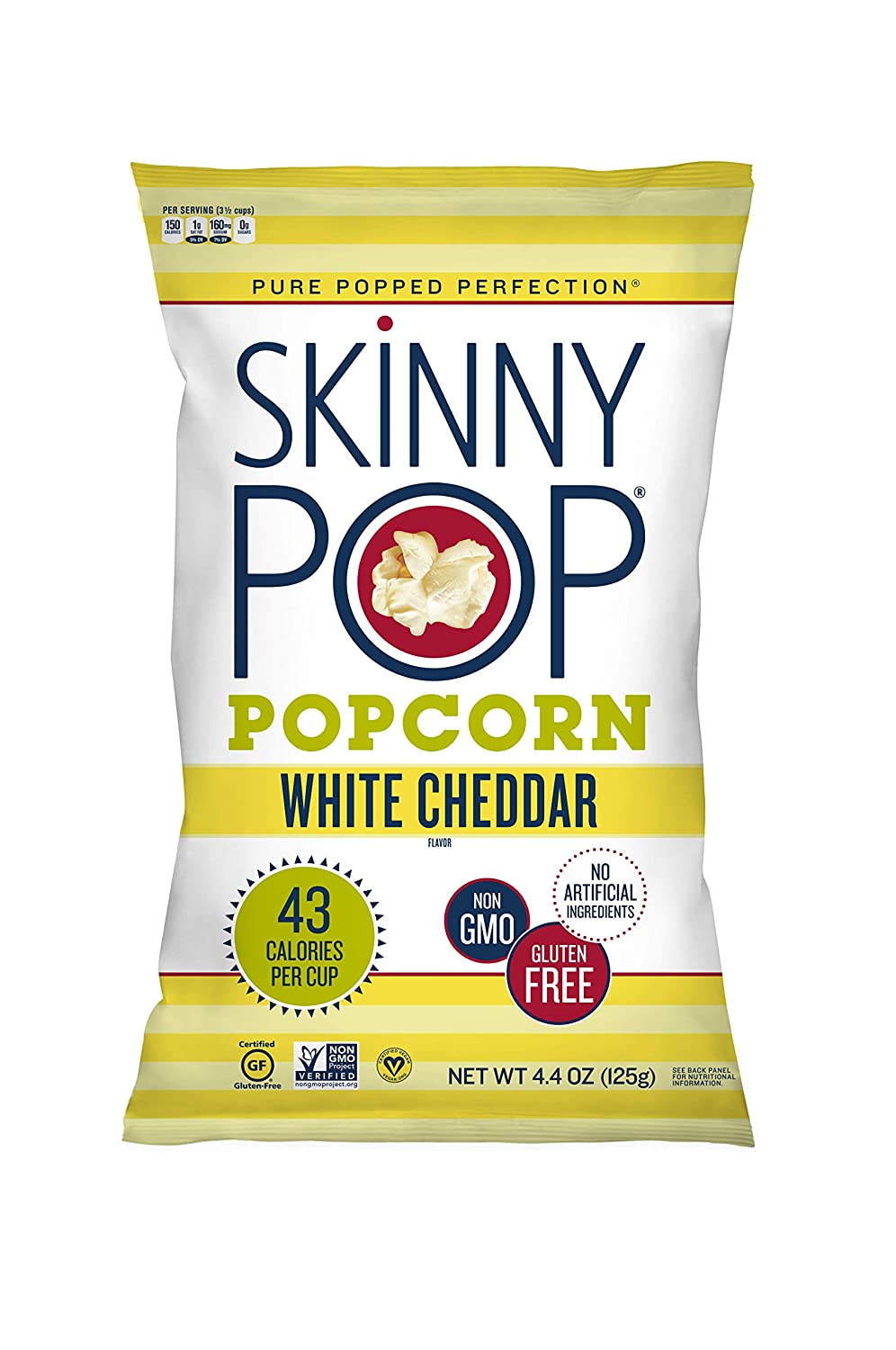 4.4Oz SkinnyPop Popcorn (White Cheddar & Cheddar Jalapeno Mix and