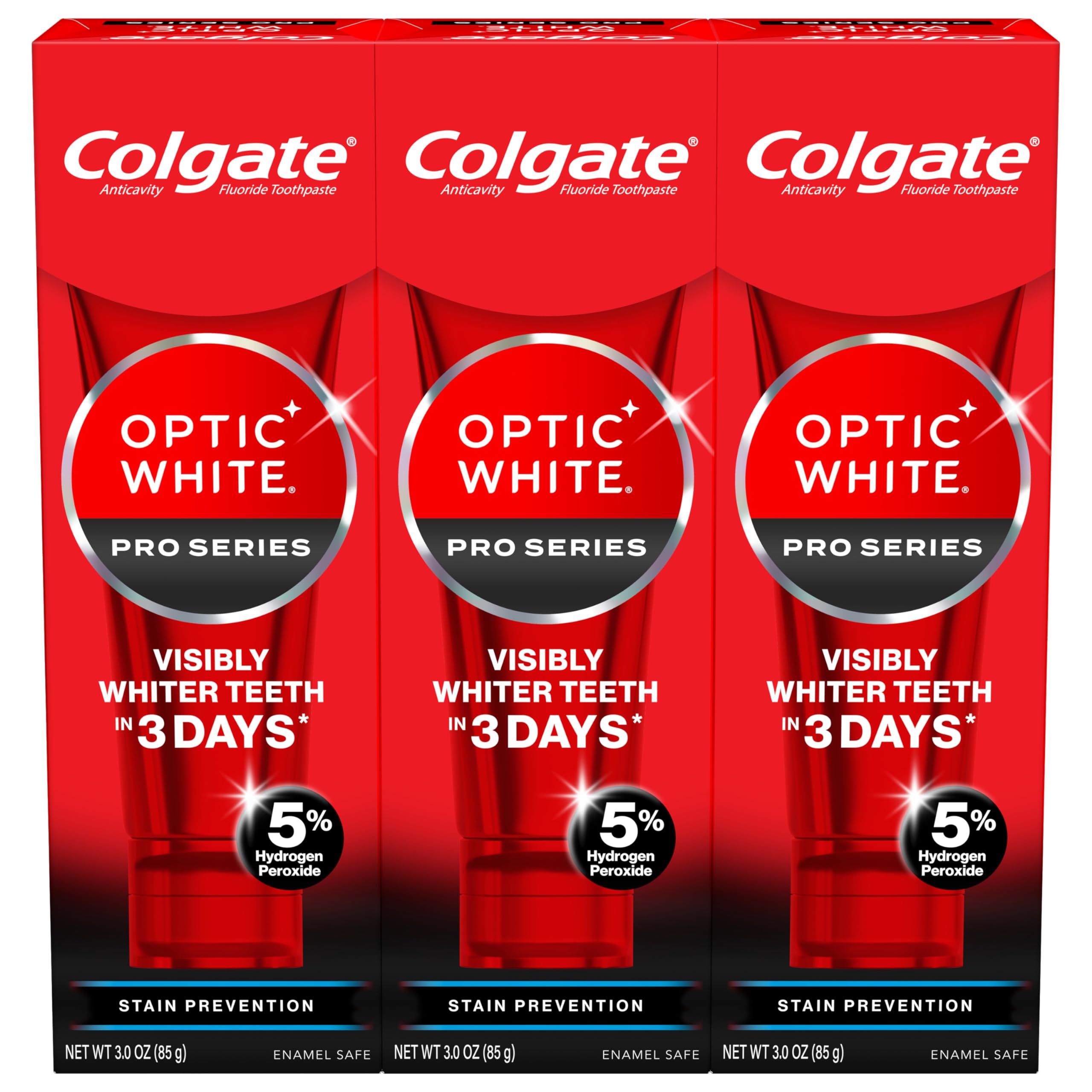 Prime members 3 pack 3 oz colgate optic white pro series stain