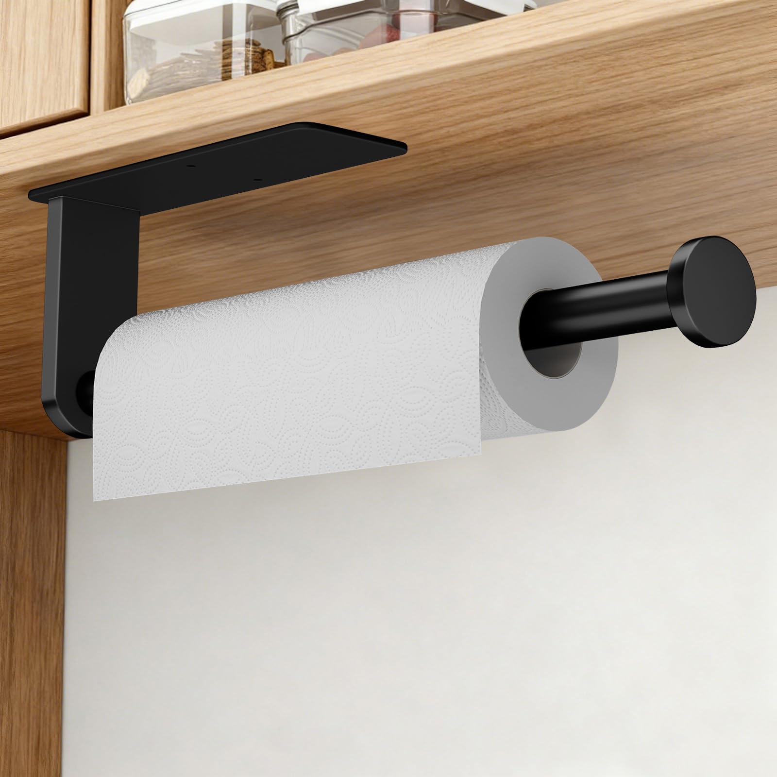 [Prime] Seropy Under Cabinet Paper Towel Holder (Black) $4.99 + Free Shipping w/ Prime or on $35+