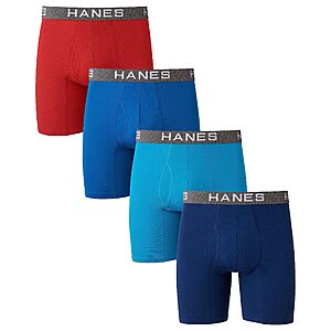 4-Pack Hanes Ultimate Men's Comfort Flex Cotton Modal Blend Boxer