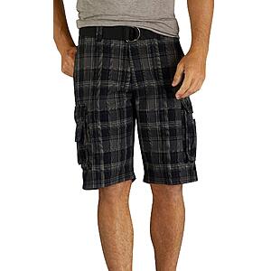 Lee Men s Dungarees New Belted Wyoming Cargo Shorts Black Clifton