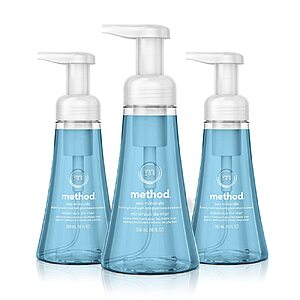 3-Pack 10-Oz Method Foaming Hand Soap (Sea Minerals) $  9.98 +2.40 Promotional Credit + Free Shipping w/ Prime or on $  35+