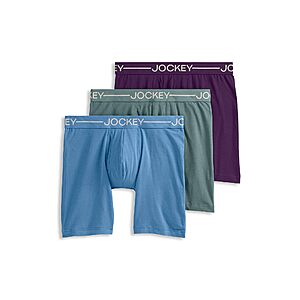 3-Pack Jockey Men's Underwear Organic Cotton Stretch 6.5 Boxer