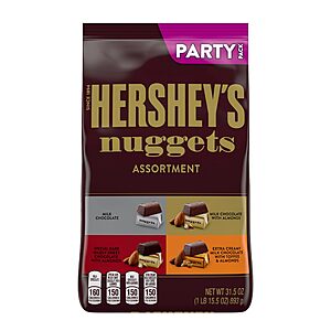 31.5-Oz Hershey's Nuggets Assorted Chocolates Party Pack $  10.06 w/ S&S + Free Shipping w/ Prime or on $  35+