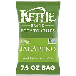 7.5-Oz Kettle Brand Potato Chips (Jalapeno or Sea Salt and Vinegar) $  2.82 w/ S&S + Free Shipping w/ Prime or $  35+