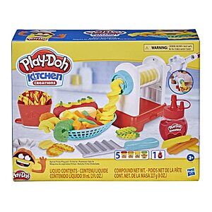 Play-Doh Kitchen Creations Spiral Fries Playset (w/ 5 Cans + Accessories) $7.40