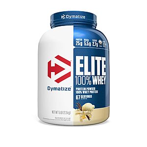5-Lb Dymatize Elite 100% Whey Protein Powder (Vanilla)