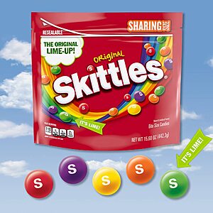 15.6-Oz Skittles Candy Sharing Size Bag (Original) $2.83