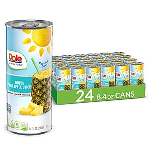 24-Pack 8.4-Oz Dole 100% Pineapple Juice