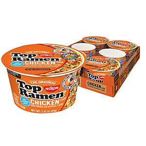 6-Pack 3.42-Oz Nissin Top Ramen Bowl Ramen Noodle Soup (Chicken)