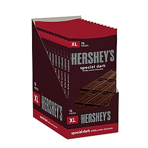 12-Count 4.25-oz Hershey's Special Dark Mildly Sweet Dark Chocolate XL Candy Bars 14.82