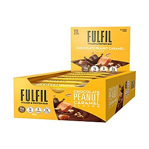 12-Count FULFIL Vitamin and Protein Bars (Chocolate Peanut and Caramel)
