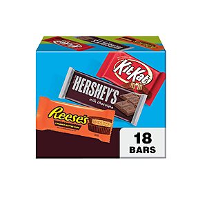 18-Count Hershey Full Size Candy Bar Assorted Variety Box