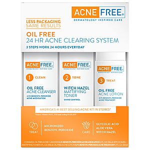 Acne Free 3 Step 24 Hour Acne Treatment Kit (Original)