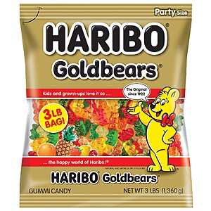 3-Lb Haribo Original Goldbears Gummi Bear Candy