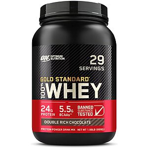 2-Lb Optimum Nutrition Gold Standard 100% Whey Protein Powder (Double Rich Chocolate) $24.82 +
