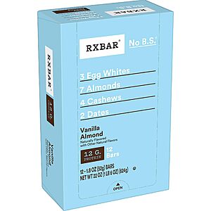 12-Count 1.8-Oz RXBAR Protein Bars (Vanilla Almond) $14.50 w/ Subscribe & Save