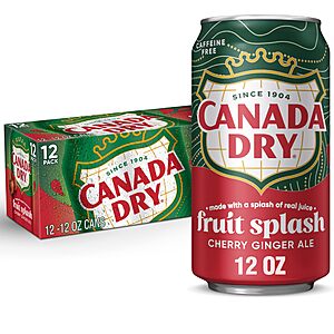 12-Pack 12-Oz Canada Dry Cherry Gingerale Fruit Splash 3 for $11.55 w/ Subscribe & Save