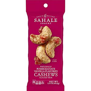 18-Pack 1.5-Oz Sahale Snacks Cashews Glazed Mix (Pomegranate Vanilla Flavored) $17.60 w/ Subscribe & Save