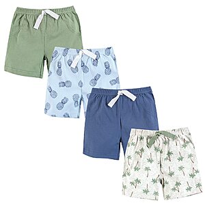 4-Pack Hudson Baby 100% Cotton Unisex Baby and Toddler Shorts (Palm Tree) $8.70 